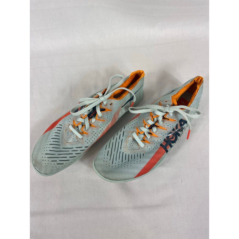 Hoka Cielo X MD All-Gender Track Spikes Carbon Fiber Blue Yellow Sz M 9 / W 10.5